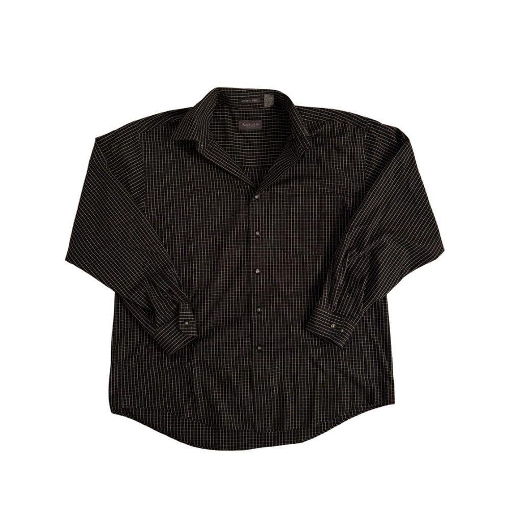Van Heusen Men's Black Checkered Shirt